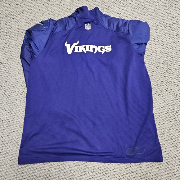 Nike Dry-Fit Men's Minnesota Vikings Purple 1/4 Zip Pullover Jacket - Size XL - Picture 6 of 8